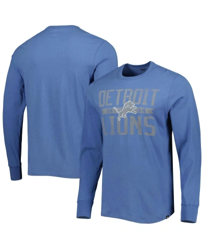 47 Brand Men's ' Blue Detroit Lions Brand Wide Out Franklin Long Sleeve T-shirt