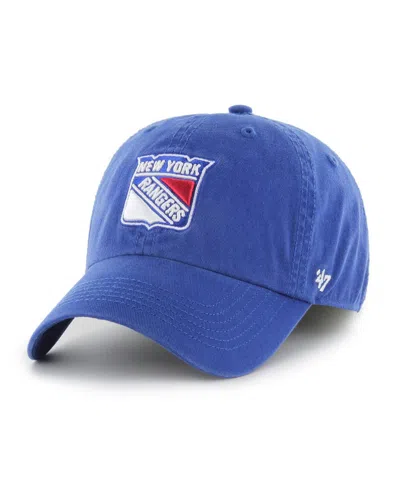 47 Brand Men's ' Blue New York Rangers Sure Shot Captain Snapback Hat
