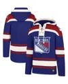 47 Brand Men's ' Mika Zibanejad Blue New York Rangers Player Name And Number Lacer Pullover Hoodie In Blue