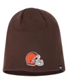 47 Brand Men's ' Brown Cleveland Browns Primary Cuffed Knit Hat In Brown