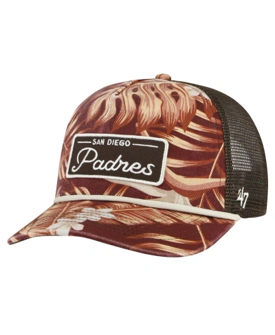 47 Brand Men's ' Brown San Diego Padres Tropicalia Trucker Hitch Adjustable Hat