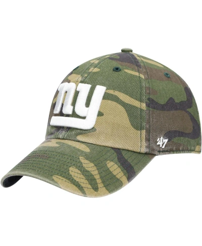 47 Brand Men's ' Camo New York Giants Woodland Logo Clean Up Adjustable Hat