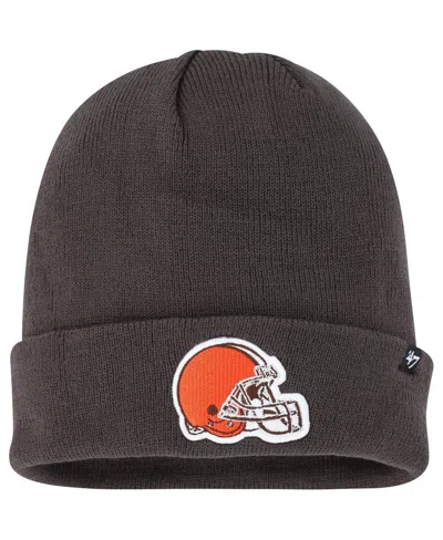 47 Brand Men's ' Charcoal Cleveland Browns Secondary Cuffed Knit Hat