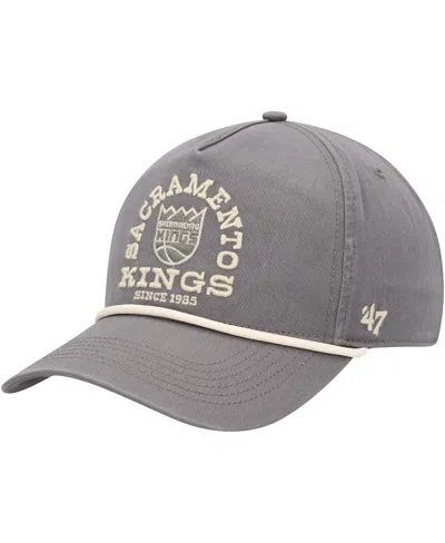 47 Brand Men's ' Charcoal Distressed Sacramento Kings Canyon Ranchero Hitch Adjustable Hat