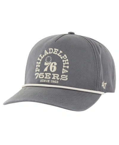 47 Brand Men's ' Charcoal Philadelphia 76ers Canyon Ranchero Hitch Adjustable Hat