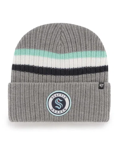 47 Brand Men's ' Charcoal Seattle Kraken Highline Cuffed Knit Hat