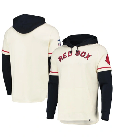 47 Brand Men's ' Cream Boston Red Sox Trifecta Shortstop Pullover Hoodie