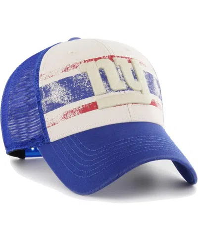 47 Brand Men's ' Cream Distressed New York Giants Breakout Mvp Trucker Adjustable Hat