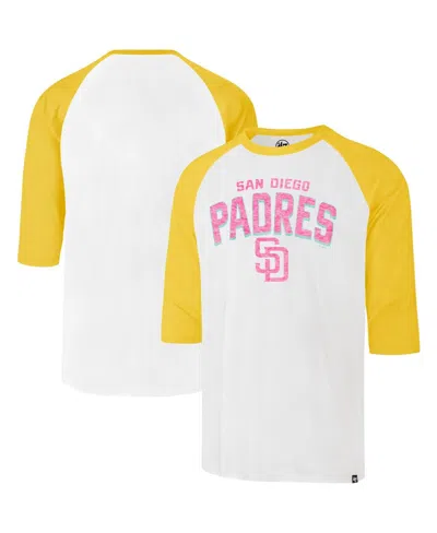 47 Brand Men's ' Cream Distressed San Diego Padres City Connect Crescent Franklin Raglan Three-quarte