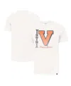 47 Brand Men's ' Cream Distressed Virginia Cavaliers Phase Out Franklin T-shirt In Cream