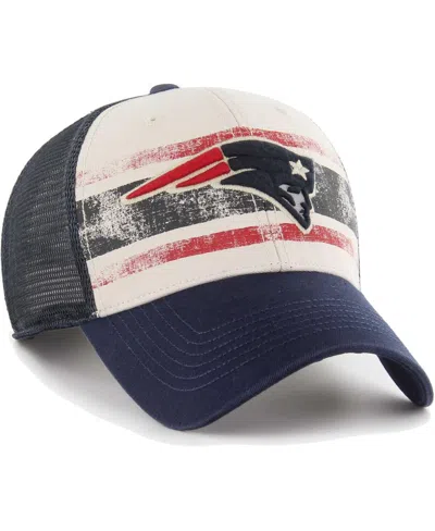 47 Brand Men's ' Cream New England Patriots Breakout Mvp Trucker Adjustable Hat