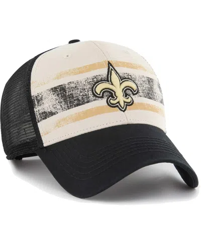 47 Brand Men's ' Cream New Orleans Saints Breakout Mvp Trucker Adjustable Hat