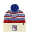 47 Brand Men's ' Cream New York Rangers Tavern Cuffed Knit Hat With Pom In Multi