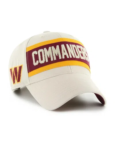 47 Brand Men's ' Cream Washington Commanders Crossroad Mvp Adjustable Hat