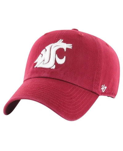 47 Brand Men's ' Crimson Washington State Cougars Clean Up Adjustable Hat