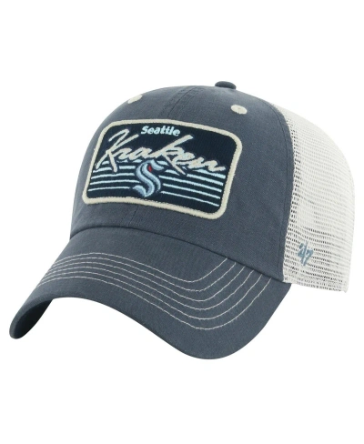 47 Brand Men's ' Deep Sea Blue Seattle Kraken Five Point Patch Clean Up Adjustable Hat