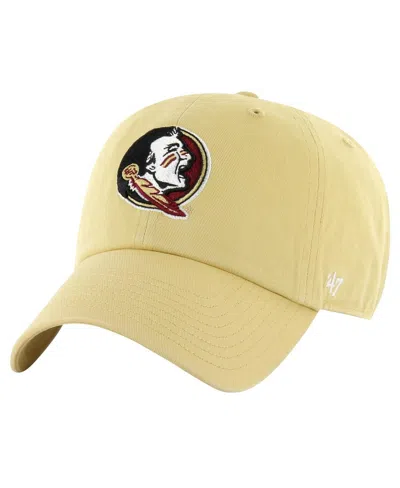 47 Brand Men's ' Gold Distressed Florida State Seminoles Vintage-like Clean Up Adjustable Hat