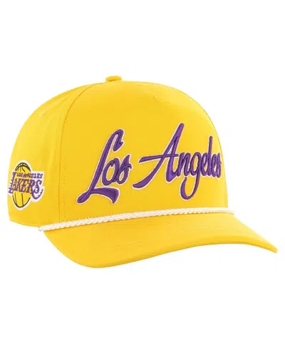 47 Brand Men's ' Gold Los Angeles Lakers Overhand Logo Hitch Adjustable Hat