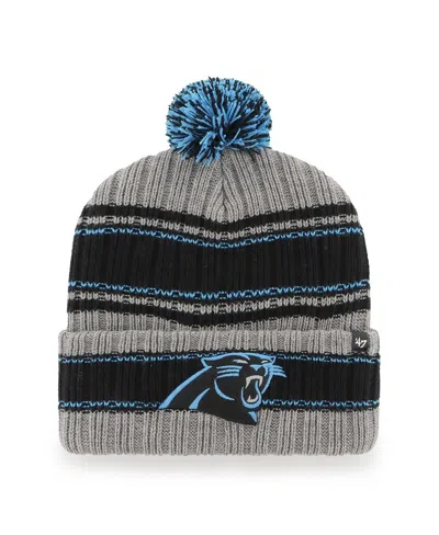 47 Brand Men's ' Graphite Carolina Panthers Rexford Cuffed Knit Hat With Pom