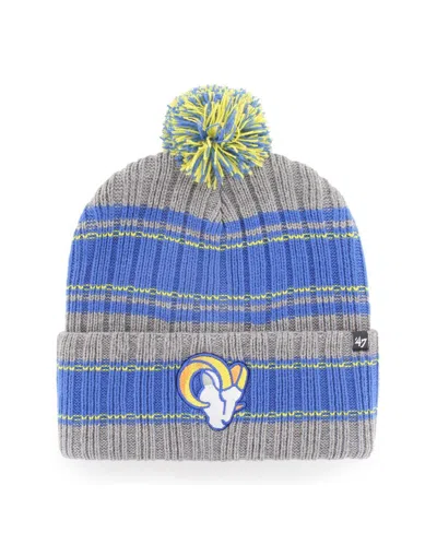 47 Brand Men's ' Graphite Los Angeles Rams Rexford Cuffed Knit Hat With Pom