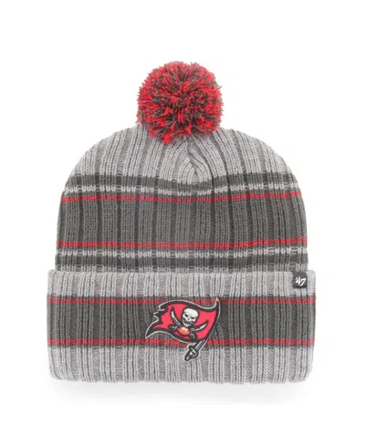 47 Brand Men's ' Graphite Tampa Bay Buccaneers Rexford Cuffed Knit Hat With Pom