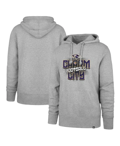 47 Brand Men's ' Gray Baltimore Ravens Regional Headline Pullover Hoodie