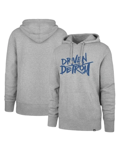 47 Brand Men's ' Gray Detroit Lions Driven By Detroit Pullover Hoodie