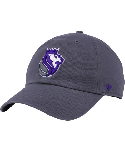 47 Brand Men's ' Gray Sacramento Kings Team Logo Clean Up Adjustable Hat