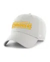 47 Brand Men's ' Gray Washington Commanders Script Clean Up Adjustable Hat In Gray