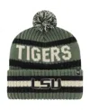 47 Brand Men's ' Green Lsu Tigers Oht Military-inspired Appreciation Bering Cuffed Knit Hat With Pom In Green