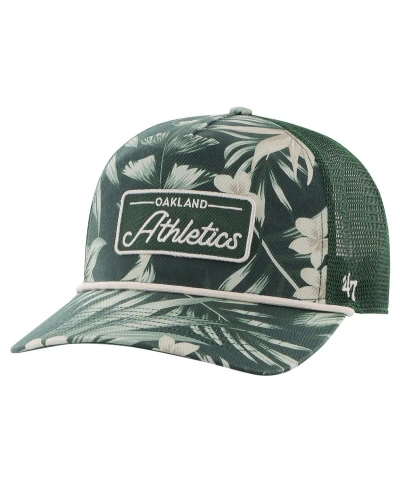 47 Brand Men's ' Green Oakland Athletics Tropicalia Trucker Hitch Adjustable Hat