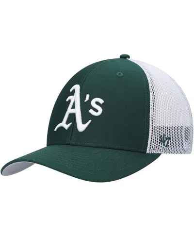 47 Brand Men's ' Green, White Oakland Athletics Primary Logo Trucker Snapback Hat In Green,white