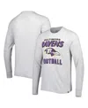47 Brand Men's ' Heathered Gray Baltimore Ravens Dozer Franklin Long Sleeve T-shirt In Heathered Gray