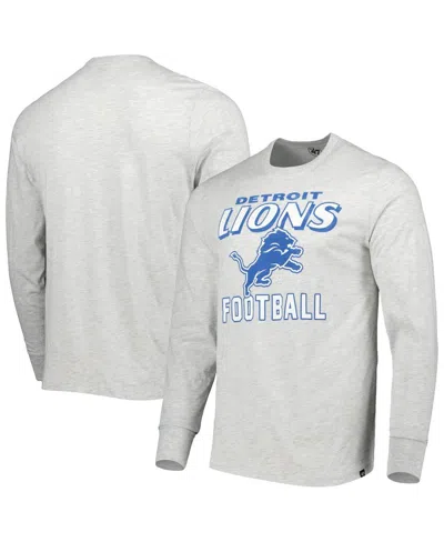 47 Brand Men's ' Heathered Gray Detroit Lions Dozer Franklin Long Sleeve T-shirt