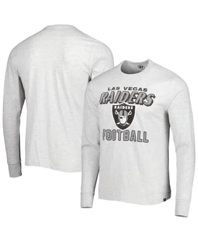 47 Brand Men's ' Heathered Gray Las Vegas Raiders Dozer Franklin Long Sleeve T-shirt