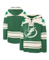 47 BRAND MEN'S '47 BRAND KELLY GREEN TAMPA BAY LIGHTNING ST. PATRICK'S DAY SUPERIOR LACER PULLOVER HOODIE