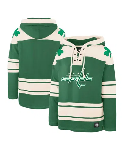 47 Brand Men's ' Kelly Green Washington Capitals St. Patrick's Day Superior Lacer Pullover Hoodie