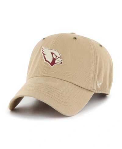 47 Brand Men's ' Khaki Arizona Cardinals Overton Clean Up Adjustable Hat