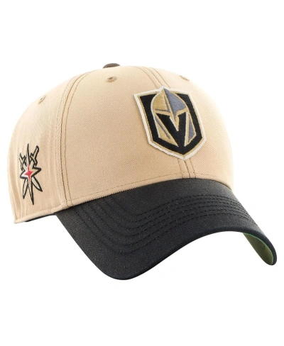 47 Brand Men's ' Khaki, Black Distressed Vegas Golden Knights Dusted Sedgwick Mvp Adjustable Hat In Khaki,black