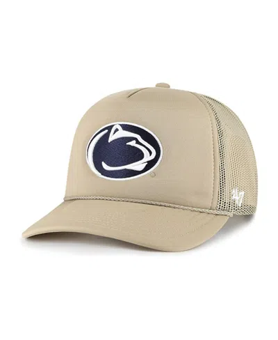 47 Brand Men's ' Khaki Penn State Nittany Lions Foam Front Mesh Trucker Snapback Hat