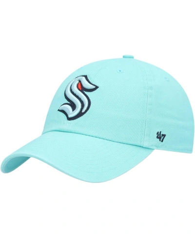 47 Brand Men's ' Light Blue Seattle Kraken Logo Clean Up Adjustable Hat