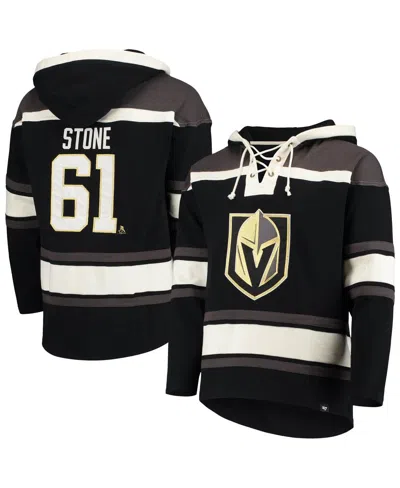47 Brand Men's Charcoal, Black Vegas Golden Knights Superior Lacer Pullover Hoodie