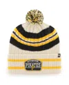 47 Brand Men's ' Natural Pittsburgh Pirates Home Patch Cuffed Knit Hat With Pom In Natural