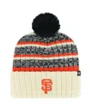 47 Brand Men's ' Natural San Francisco Giants Tavern Cuffed Knit Hat With Pom In Natural
