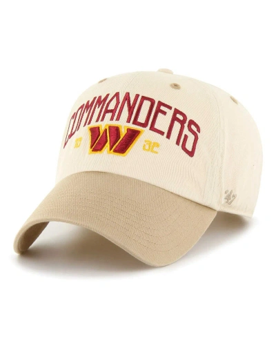 47 Brand Men's ' Natural, Tan Washington Commanders Sierra Clean Up Adjustable Hat In Natural,tan