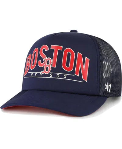 47 Brand Men's ' Navy Boston Red Sox Backhaul Foam Trucker Snapback Hat
