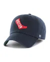47 BRAND MEN'S '47 BRAND NAVY BOSTON RED SOX COOPERSTOWN COLLECTION FRANCHISE LOGO FITTED HAT