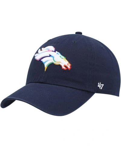47 Brand Men's ' Navy Denver Broncos Pride Clean Up Adjustable Hat