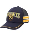 47 Brand Men's ' Navy Denver Nuggets Sidebrand Stripes Trucker Adjustable Hat In Navy