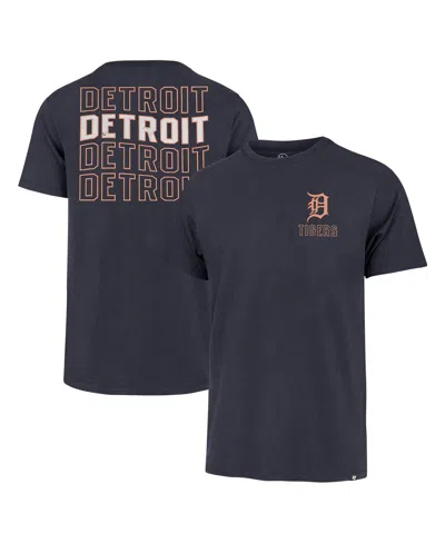 47 Brand Men's ' Navy Distressed Detroit Tigers Cooperstown Collection Borderline Franklin T-shirt